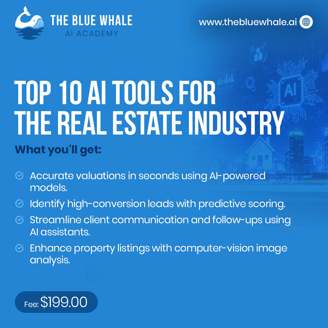 TheBlueWhale.ai Launches ‘Top 10 AI Tools for the Real Estate Industry’